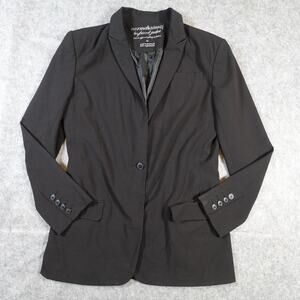 Norma Kamali Blazer Womens Medium Boyfriend Jacket One Button Minimalist Classic